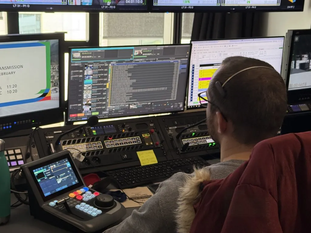 Broadcast operations centre managing Olympic sports production across multiple channels